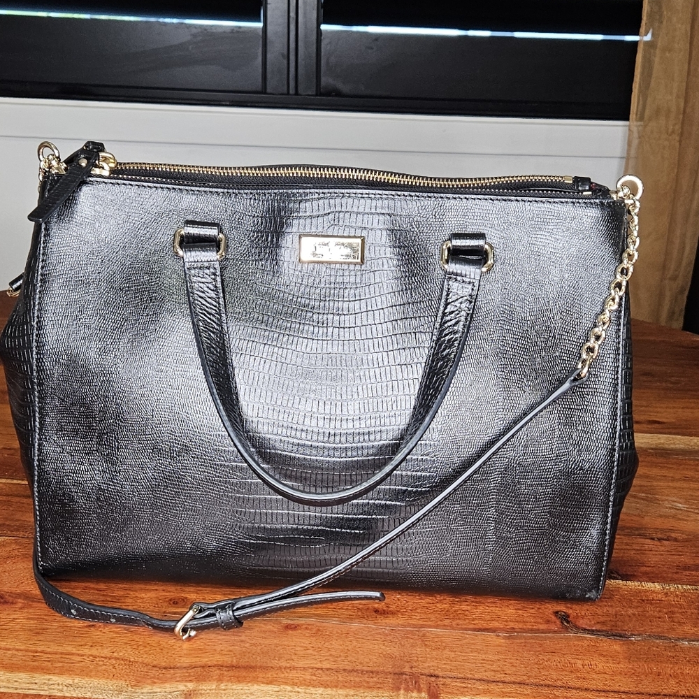 KATE SPADE CROCODILE EMBOSSED ELISSA BRISTOL DRIVE TOTE